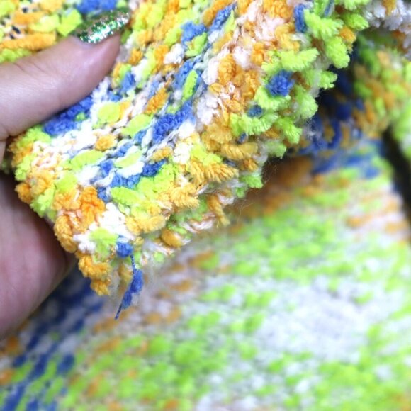 NEON CHENILLE SWEATER XL Ethyl Soft Cozy Spring Fall Pockets Tunic Long Dopamine - Picture 9 of 10